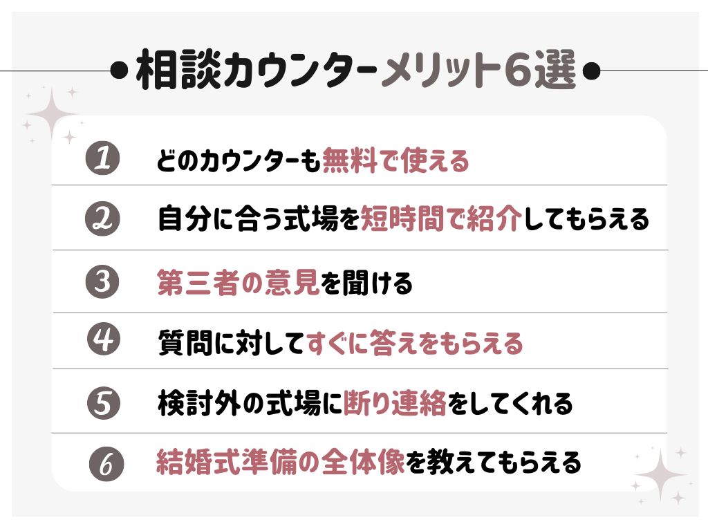 結婚式相談カウンターへ行くメリット６選