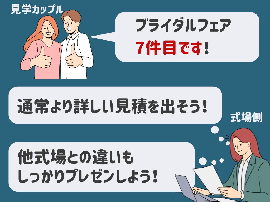 ブライダルフェアへ行きまくるカップルに対する式場側の意見